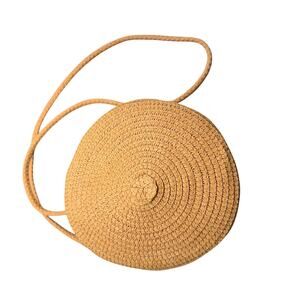 Boho Round Straw Bag - women’s Crossbody woven shoulder purse